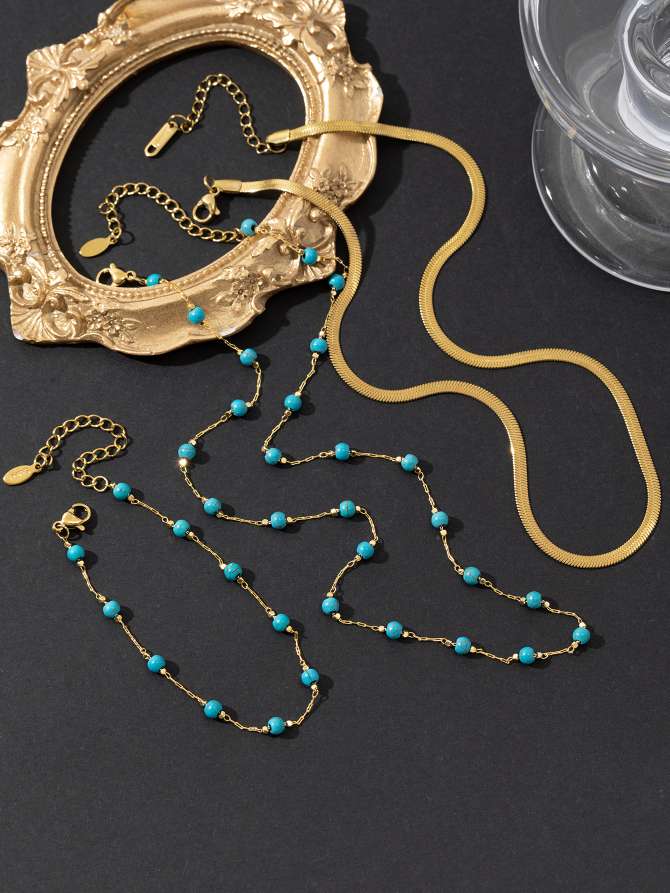 珍珠项链女款 钛钢饰品 时尚项饰 简约珍珠项链 精致礼物项链首饰套装