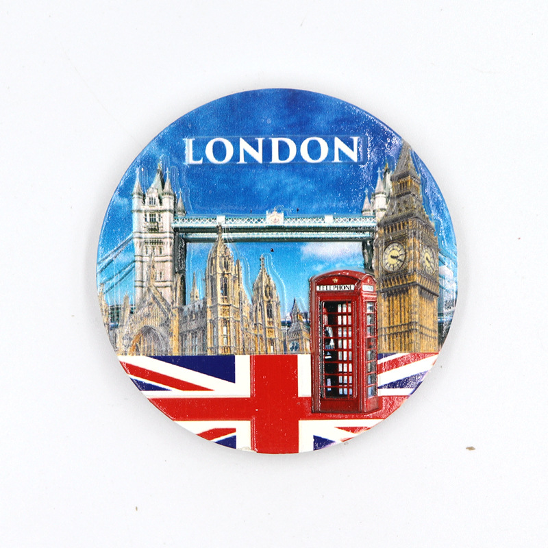 Customized creative resin fridge magnets for London, UK, European and world travel souvenirs, home three-dimensional decorative magnetic stickers Item Picture