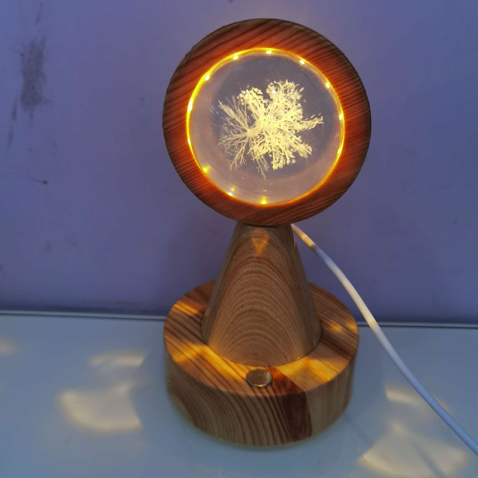 水晶球小夜灯、圆形球灯、扁形球、触摸球黑底、金色底小夜灯，工艺品详情图17