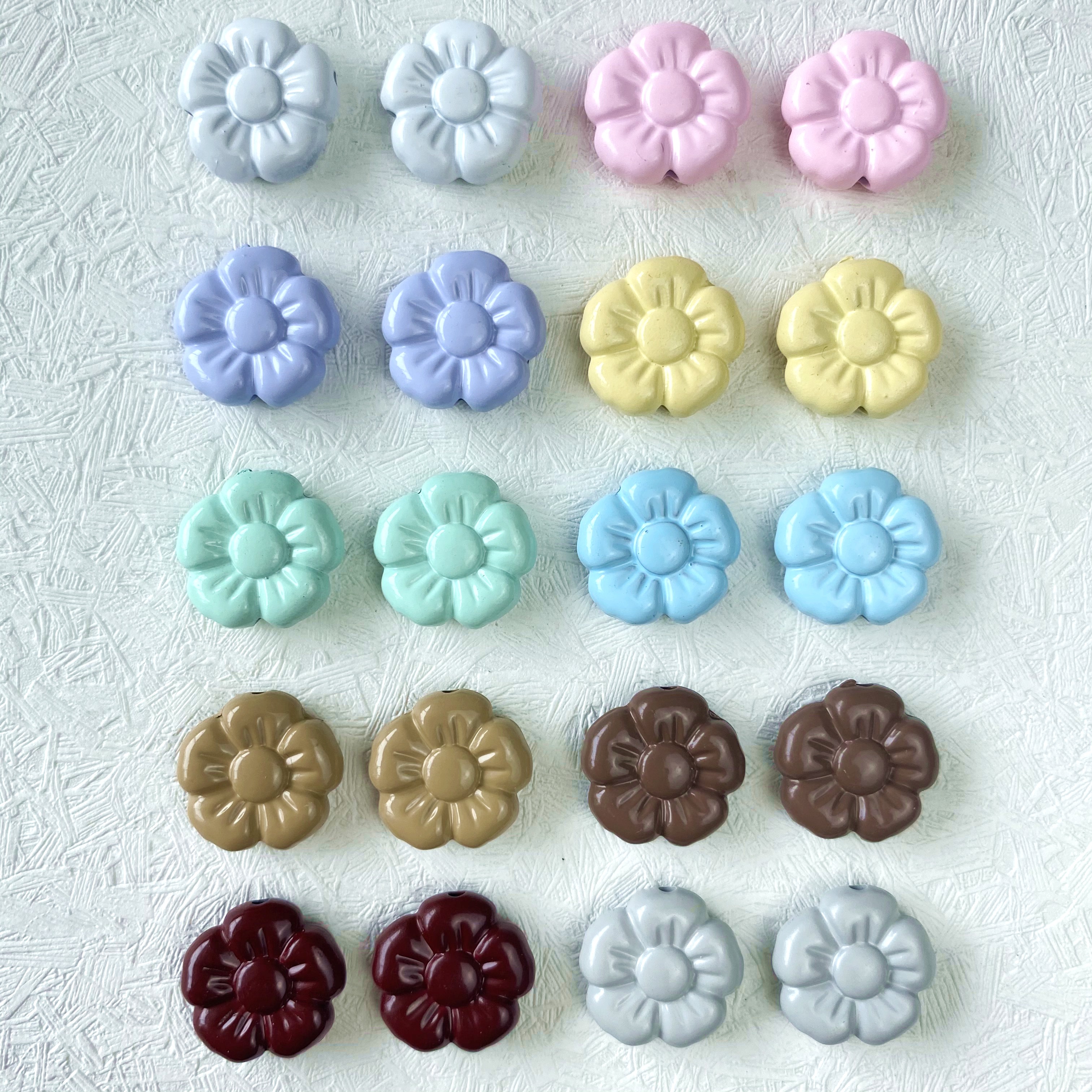 合金胖嘟嘟小花直孔创意diy/手链挂件钥匙扣挂饰车载吊坠饰品配件制作原材料