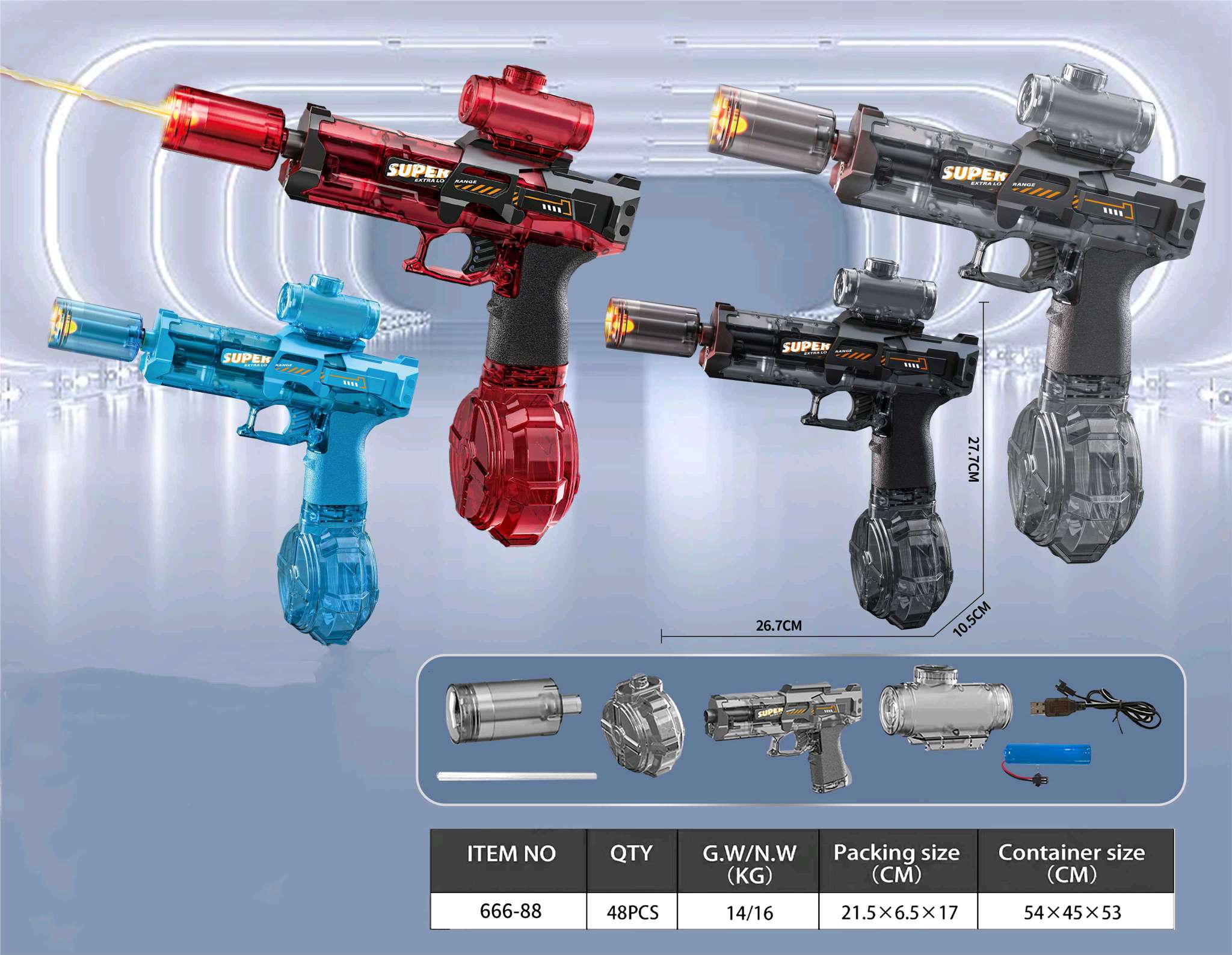 Children's electric water gun water play toy, summer outdoor sports and leisure traditional toy water gun, children's toy, children's summer outdoor Application Scenario