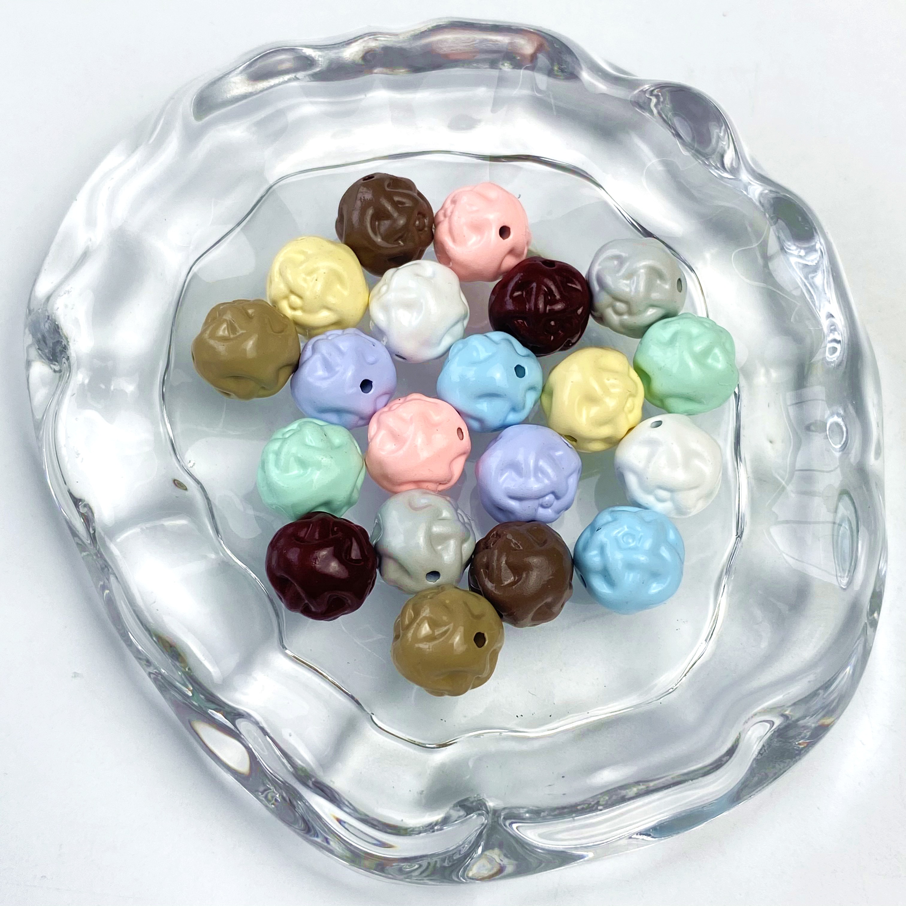 Creative diy alloy wool balls with straight holes/raw materials for making bracelet pendants, keychains, car pendants, accessories and ornaments details Picture