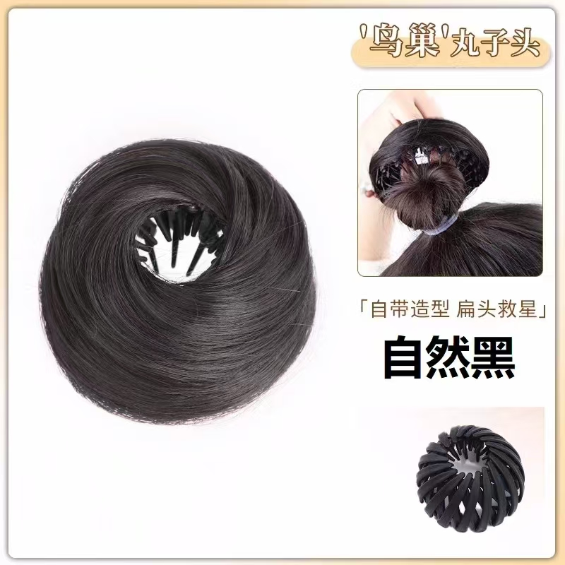 假发蝴蝶结卷发马尾儿童卷发头饰蝴蝶结小孩子自然化纤马尾辫子产品图