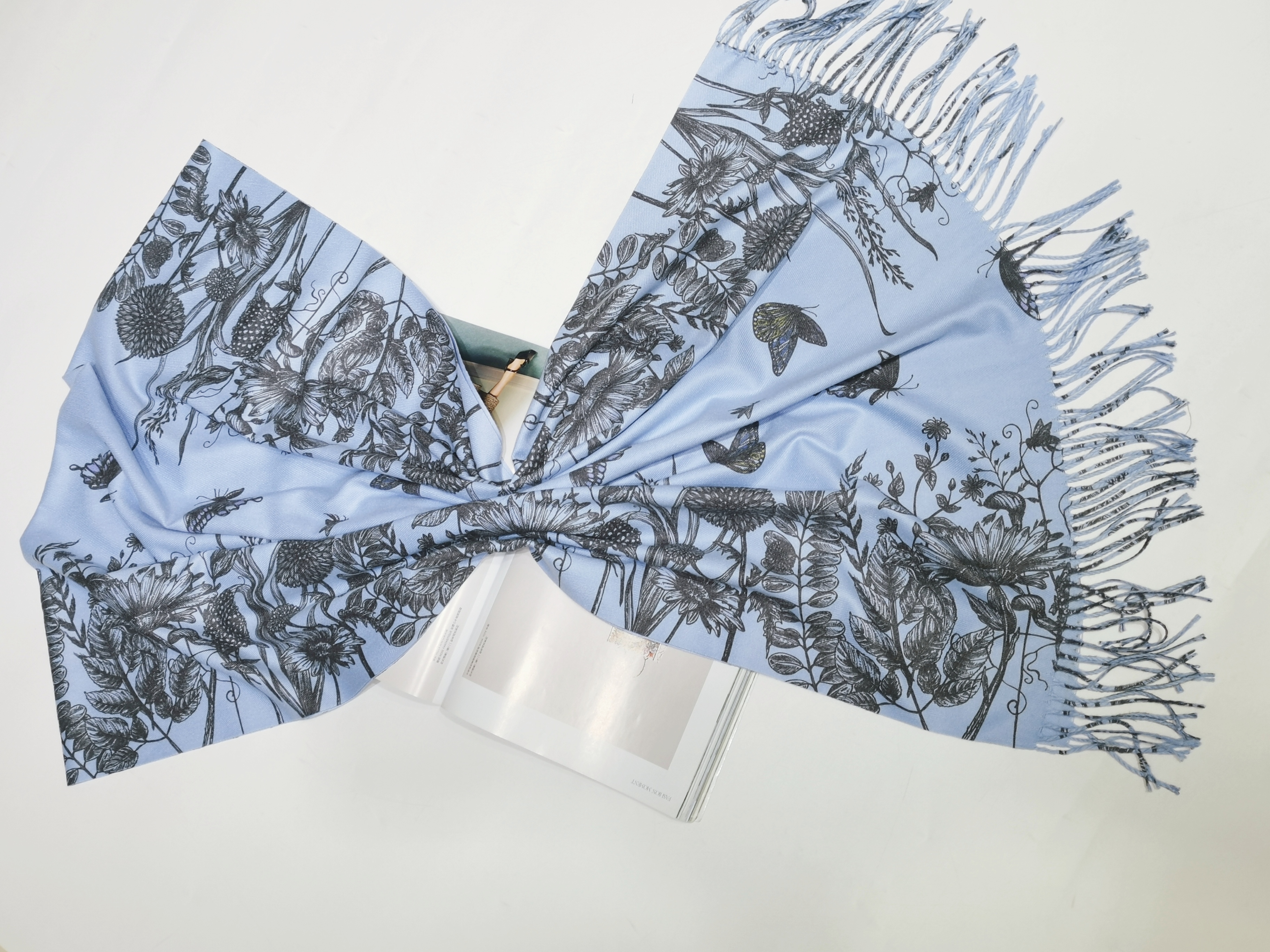 丝巾/国风/真丝丝巾/小方巾真丝/头巾女款长款穆斯林产品图