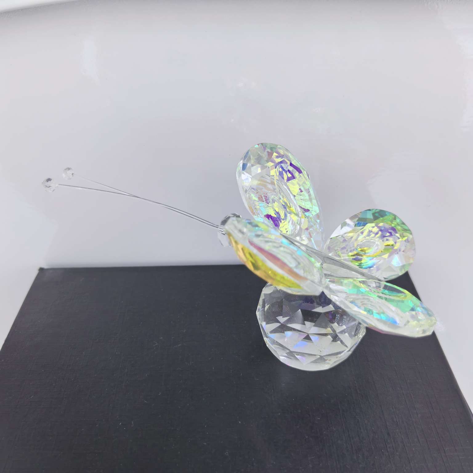 水晶工艺品摆件镀彩水晶蝴蝶礼品装饰创意家居桌面摆设
