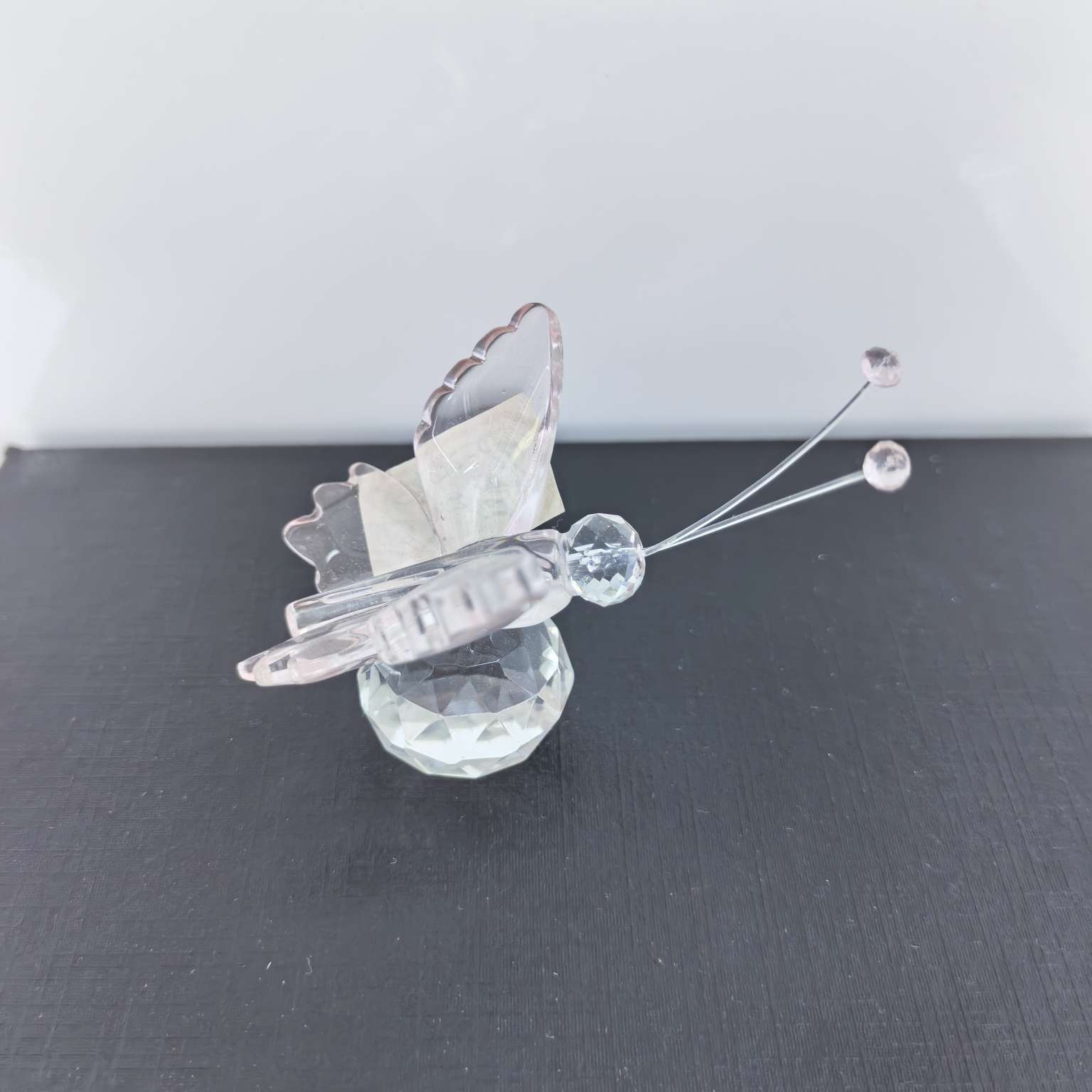 水晶工艺品粉色水晶蝴蝶摆件礼品家居装饰创意桌面摆件产品图