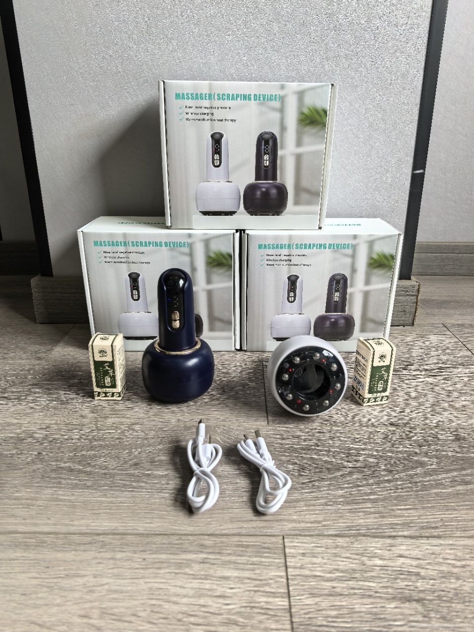 电动刮痧仪便携式智能家用按摩器全身加热走罐真空负压吸痧拔罐器详情13