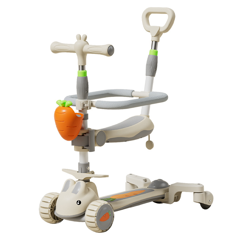 滑板车儿童1-3-8岁可转弯男女孩可坐推便携式三合一滑滑车溜溜车