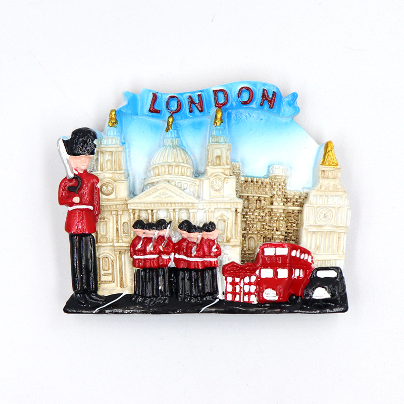 Customized creative resin fridge magnets for London, UK, European and world travel souvenirs, home three-dimensional decorative magnetic stickers Application Scenario