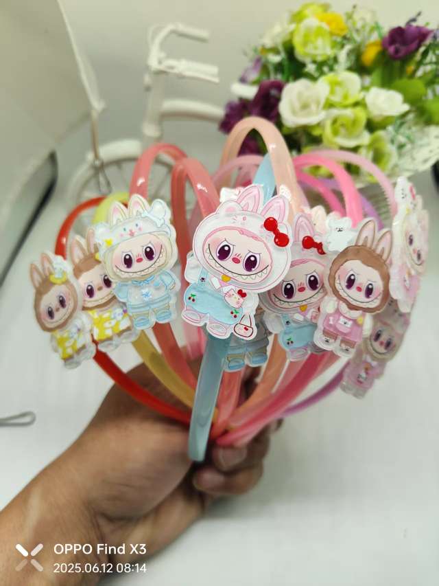 韩版云朵珍珠发箍女士拼接发箍发夹百搭发饰头饰简约时尚产品图