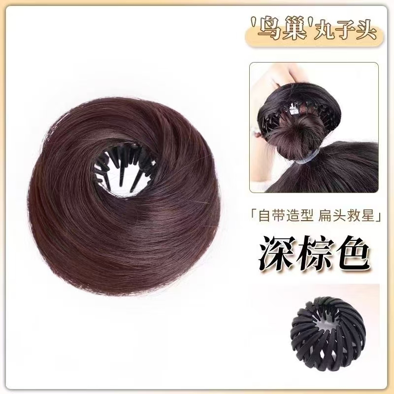 假发蝴蝶结卷发马尾儿童卷发头饰蝴蝶结小孩子自然化纤马尾辫子细节图