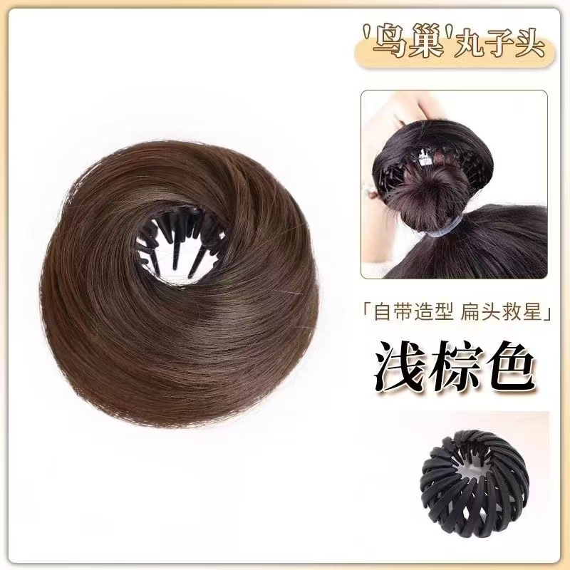 假发马尾实物图