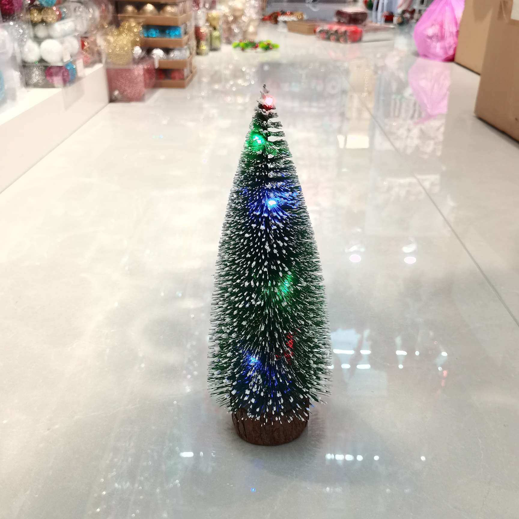 迷你圣诞树小号带灯圣诞树彩灯暖灯圣诞节用品圣诞节摆件圣诞树塑料木头圣诞装饰品圣诞圣诞藤条