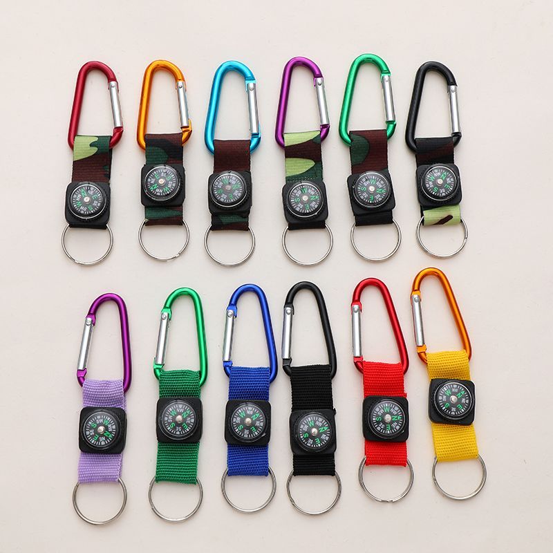 登山扣指南针钥匙扣挂件金属登山扣指南针迷你指南针登山扣挂饰厂3