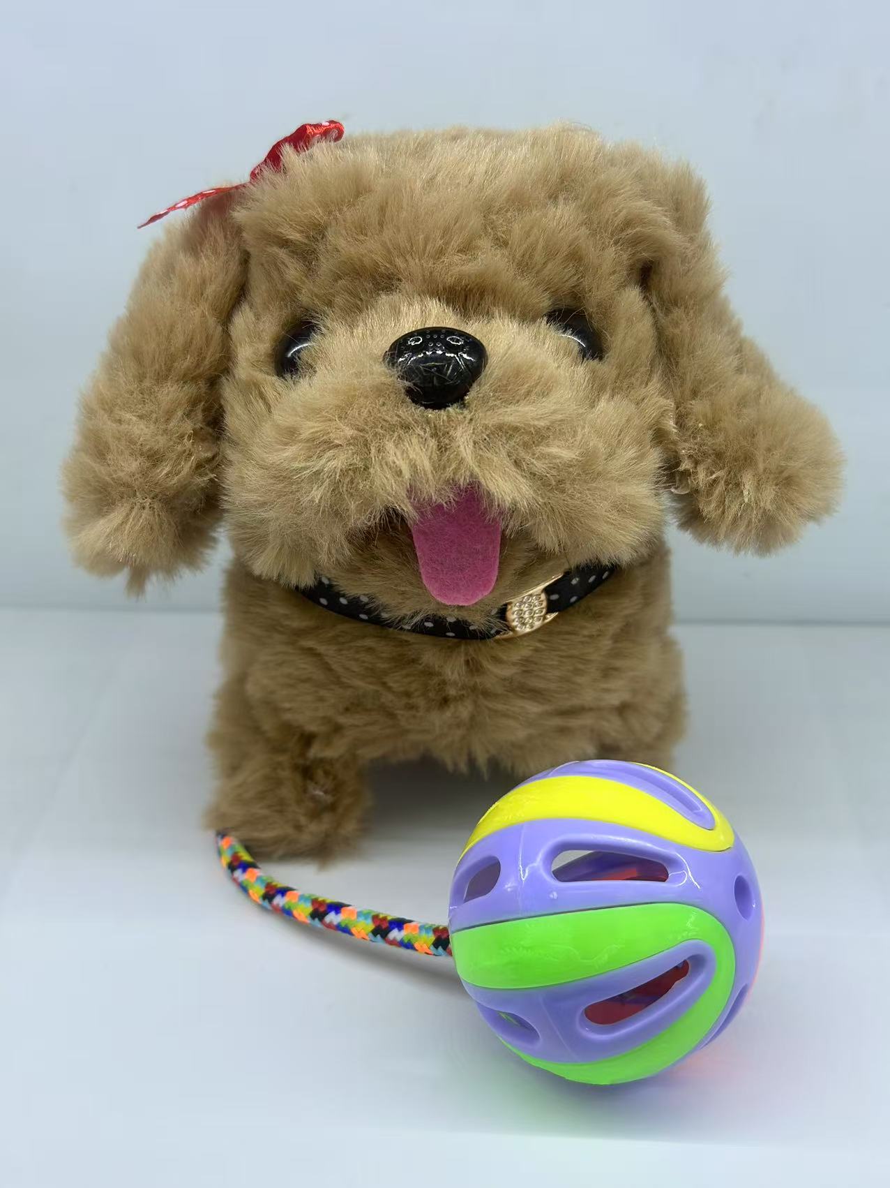 电动毛绒儿童玩具新款电动狗牵绳动物玩具会走路带叫声地摊热卖厂家直销详情图6