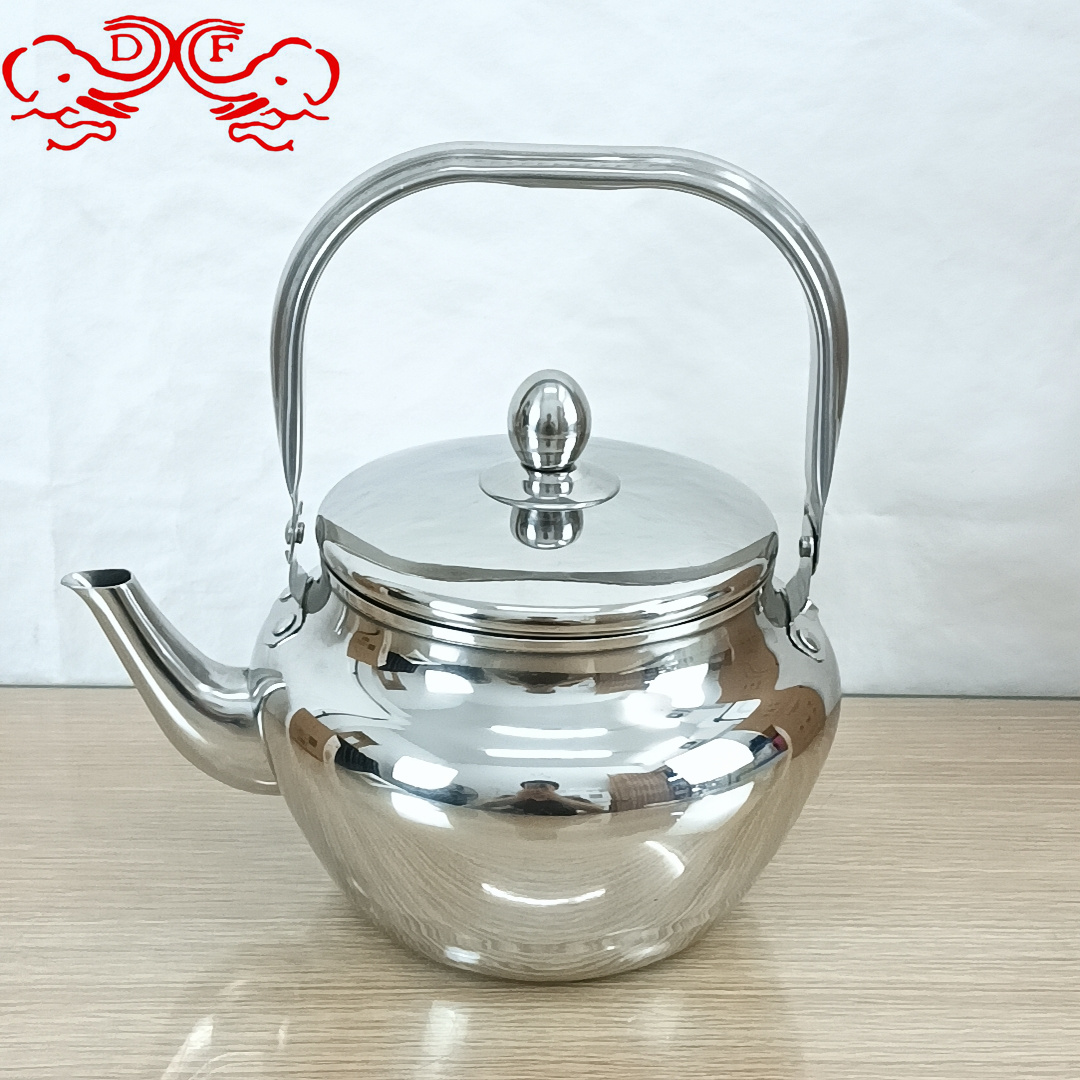 DF88016 stainless steel VV teapot, hotel tea kettle, thickened brewing teapot, handle teapot, bright water kettle, restaurant DF TRADINGHOUSE Application Scenario
