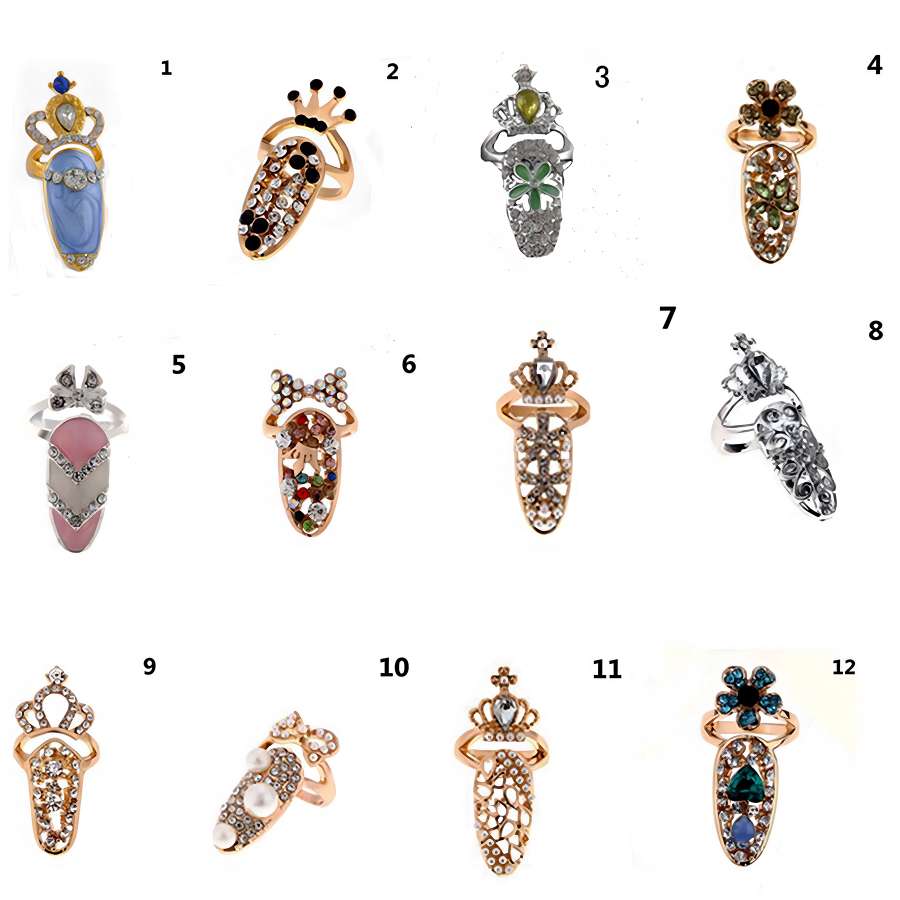 Aliexpress wish is selling a wide range of fashionable and simple European and American rings, including personalized open-cut diamond nail covers, tail rings, and joint rings Specification image