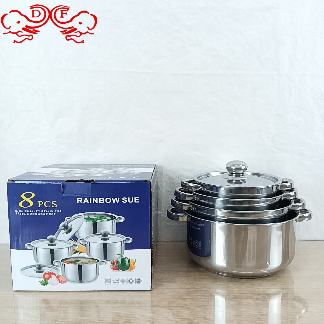 طقم من طراز DF68964 من أطباق من الفولاذ غير القابل للصدأ، 8 قطع من أطباق من الفولاذ غير القابل للصدأ ذات مقابض Application Scenario
