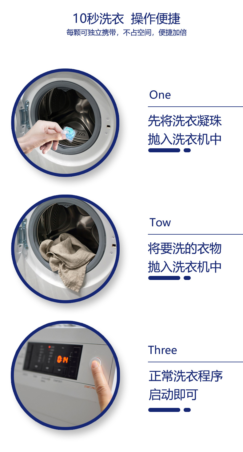 包邮!WITH OMEGAPEARL-18洗衣服穿戴甲 洁米乐3D多效凝珠-组合装详情6