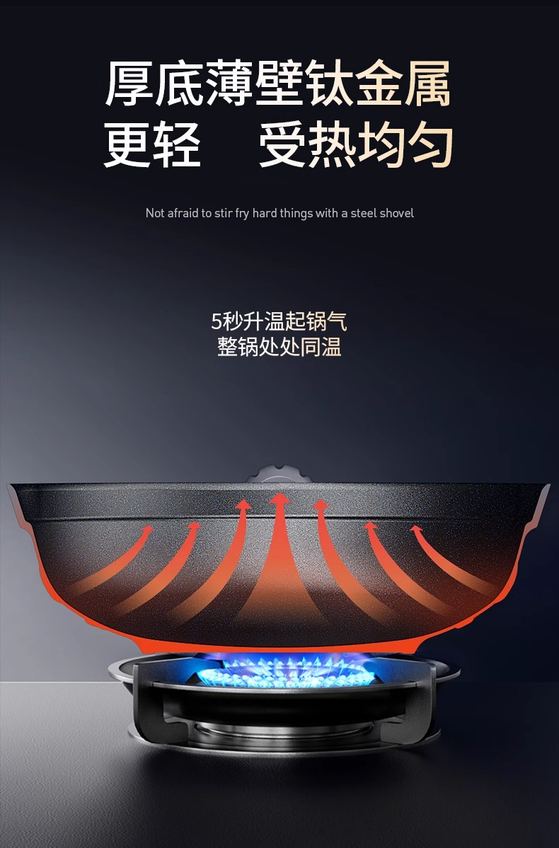 原创无涂层不粘锅炒锅家用不沾锅燃气灶电磁炉专用平底钛锅炒菜锅详情9