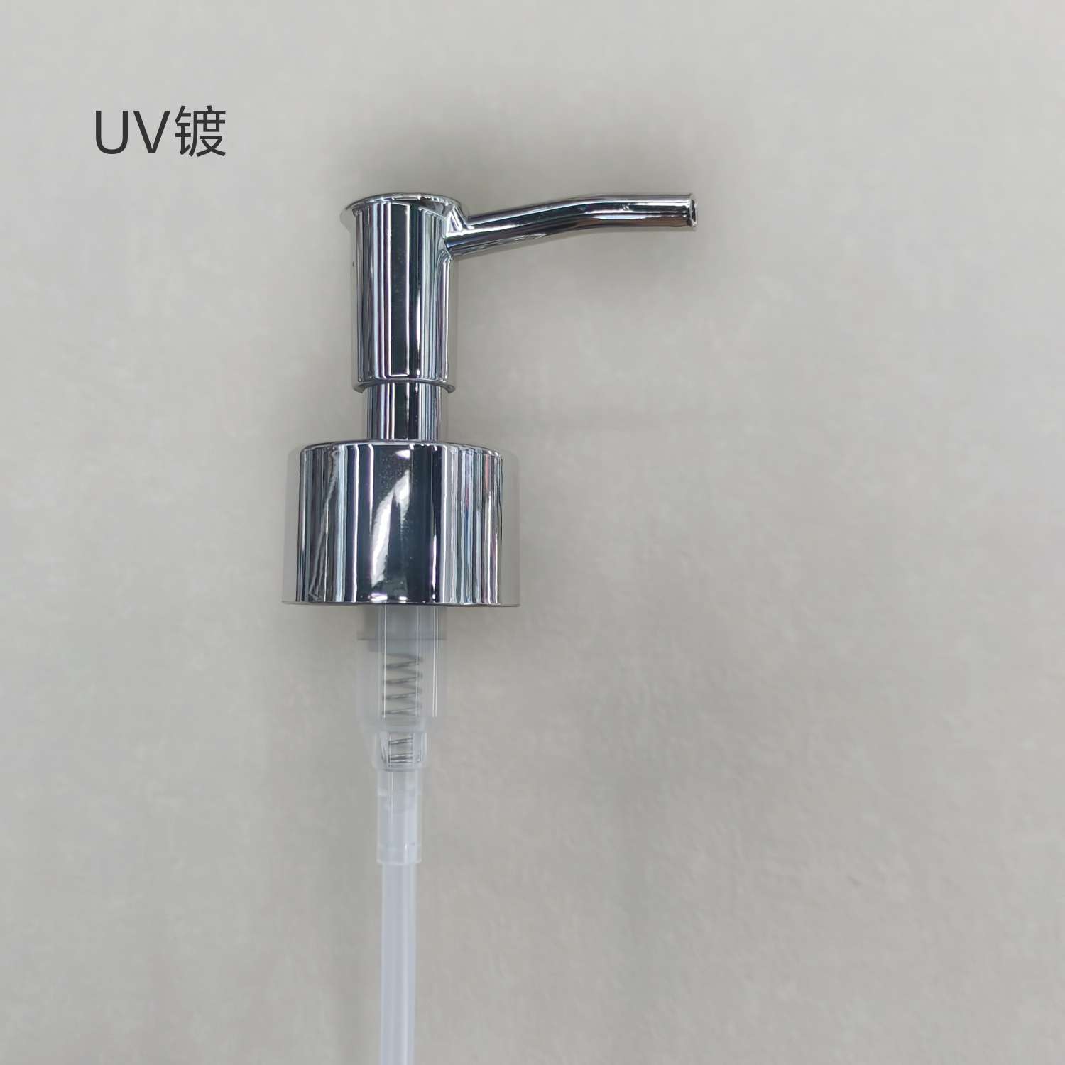 多规格塑料UV按压电镀泵头 化妆品便携式乳液按压式长嘴乳液泵头 详情图3