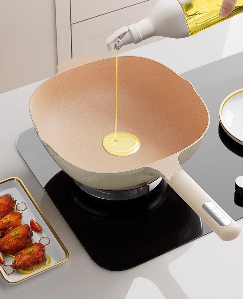 TZT钛晶炒锅家用不粘锅无涂层平底炒菜锅不沾锅燃气灶电磁炉专用详情12