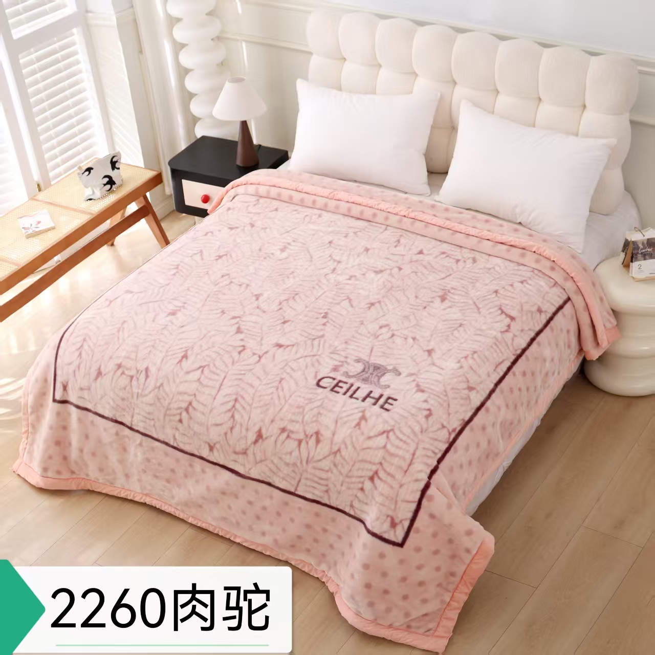 New autumn and winter products in 2025: Double-layer thickened tencel blanket, new Christmas double nap blanket, cloud blanket, Angora blanket, cotton soft blanket pic 2