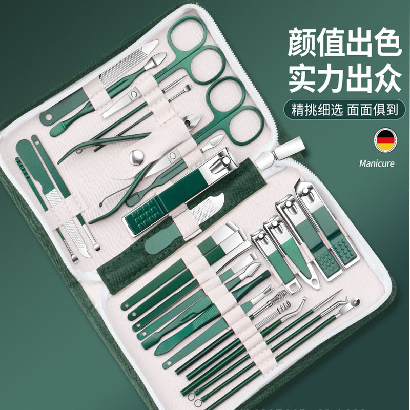 智康指甲钳套装30件套美甲工具不锈钢指甲剪指甲刀死皮剪修甲套装详情2