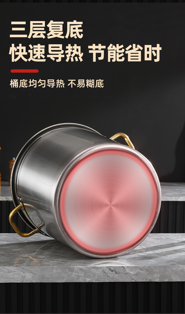 电磁炉用蒸锅锅具不锈钢锅套锅不锈钢锅不锈纲汤桶详情7