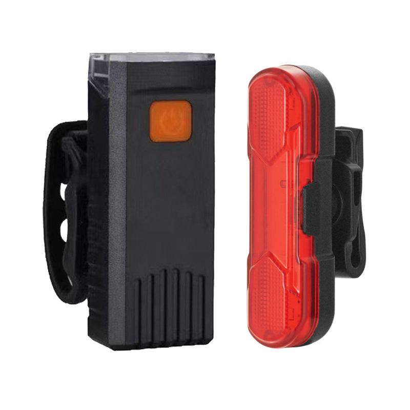 HY036 Headlight Set (2266 front +1010 rear) USB charging bicycle headlight and Taillight Set Mountain Bike headlight Safety Warning Taillight details Picture