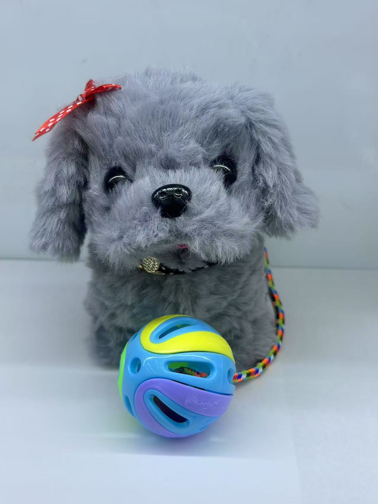 电动毛绒儿童玩具新款电动狗牵绳动物玩具会走路带叫声地摊热卖厂家直销详情图2