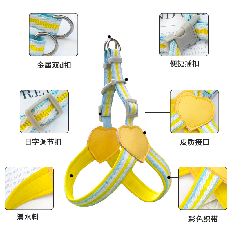 ol狗狗牵引绳背心式遛狗绳狗绳子调节小中大型犬胸背带泰迪宠物用品