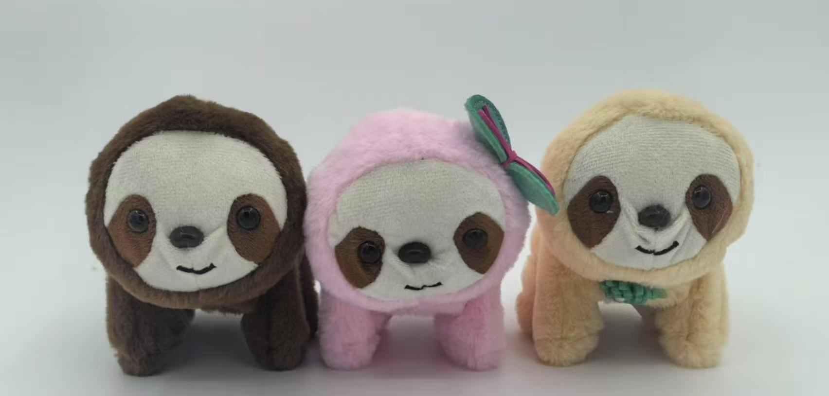 电动毛绒儿童新款电动树懒动物玩具会走路带叫声地摊热卖厂家直销