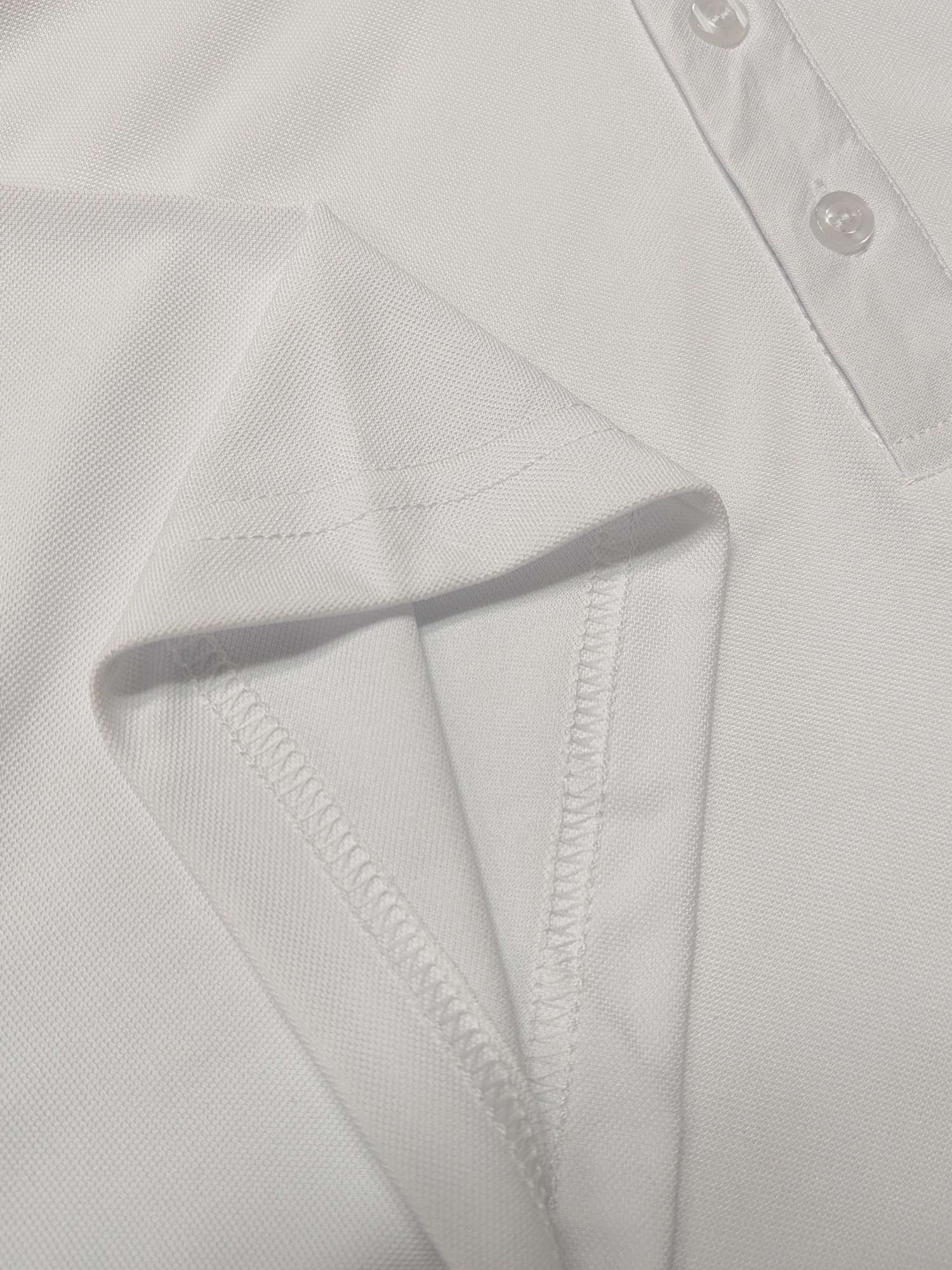 Cross-border ice silk elastic cool cotton imitation cotton new short-sleeved lapel polo for both men and women, fashionable and casual polo for both men and women, simple and comfortable short-sleeved trendy polo detail image 5