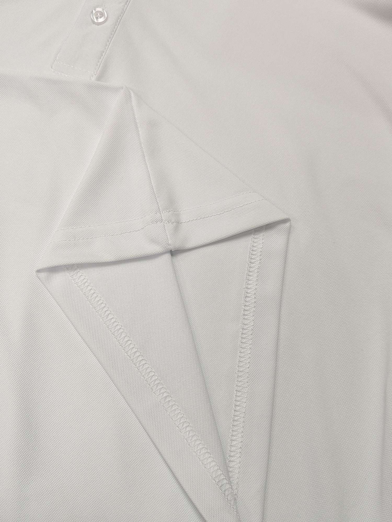 Cross-border ice silk elastic cool cotton imitation cotton new short-sleeved lapel polo for both men and women, fashionable and casual polo for both men and women, simple and comfortable short-sleeved trendy polo detail image 6