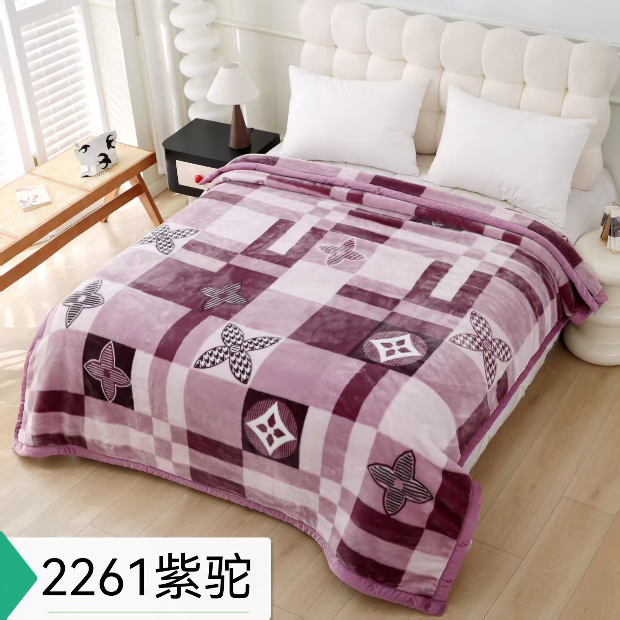 New autumn and winter products in 2025: Double-layer thickened tencel blanket, new Christmas double nap blanket, cloud blanket, Angora blanket, cotton soft blanket pic 1