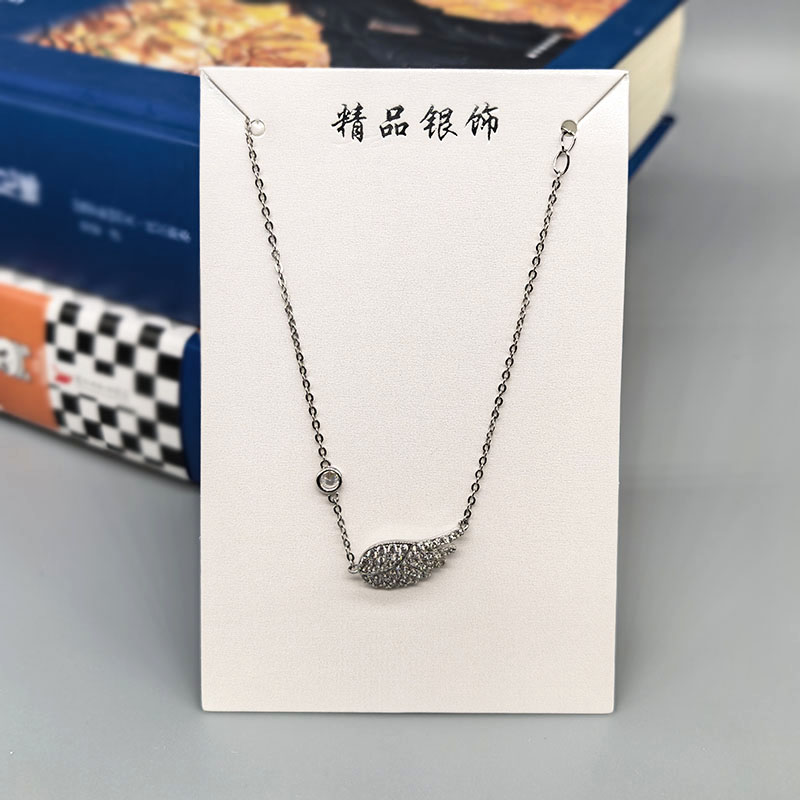 Factory direct sales packaging jewelry necklaces, beige cards, silver jewelry packaging display cards, 6*10cm in stock, 100 pieces per auction details Picture