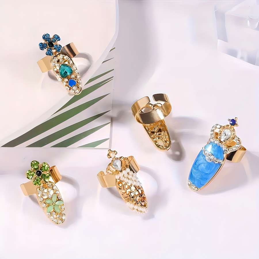 Aliexpress wish is selling a wide range of fashionable and simple European and American rings, including personalized open-cut diamond nail covers, tail rings, and joint rings