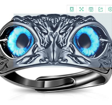 New retro alloy blue eye owl ring adjustable accessory for women's factory wholesale Application Scenario