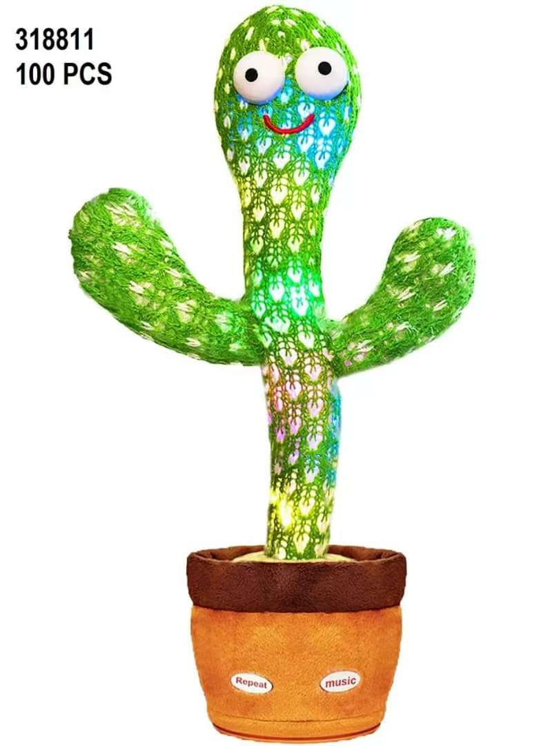 毛绒电动仙人掌录音唱歌外贸内销爆款