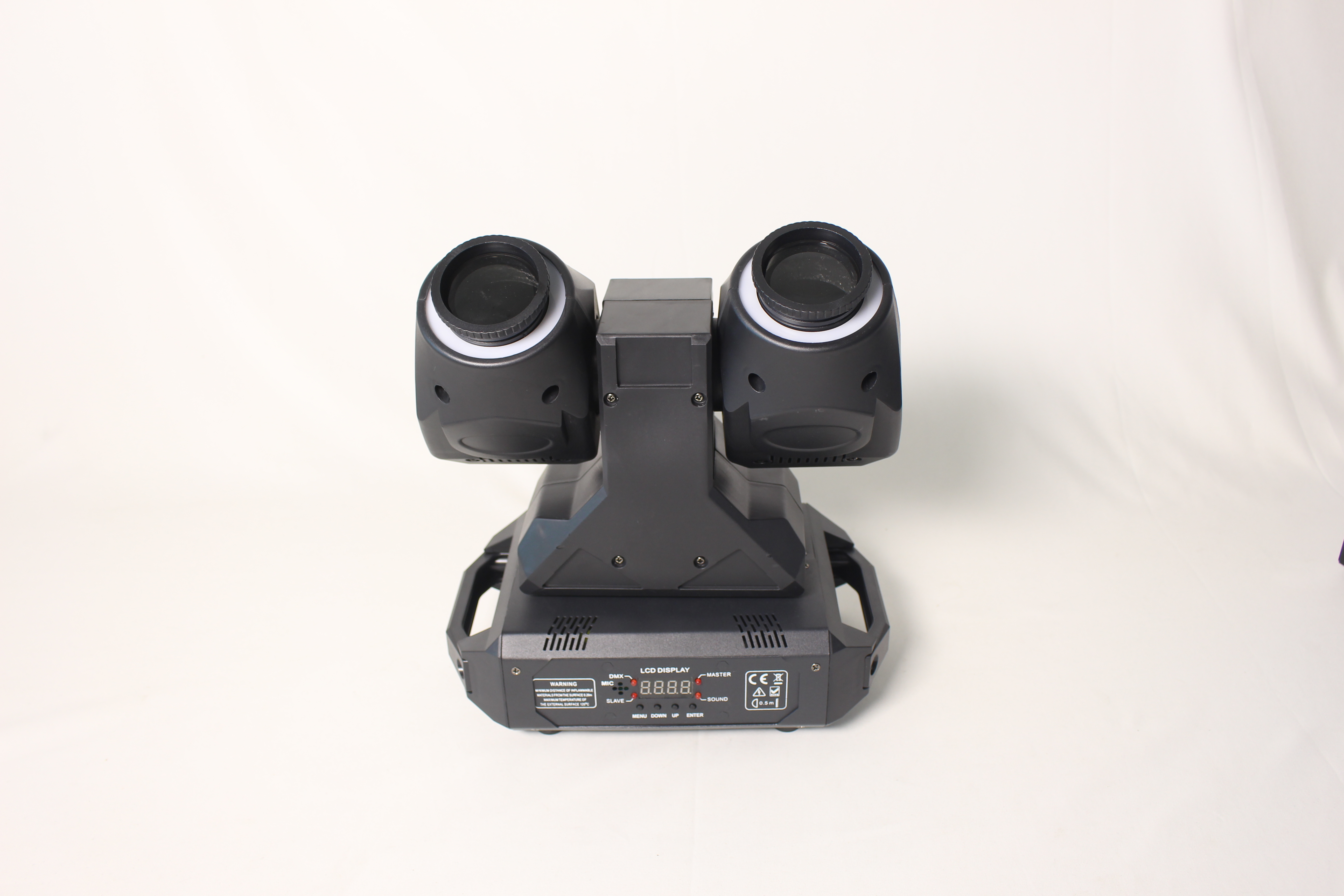 LED mini double-head beam moving head light, ktv, disco, club laser light strip beam DMX512, bar party endless rotating light RGB4in1, wedding stage lighting equipment details Picture