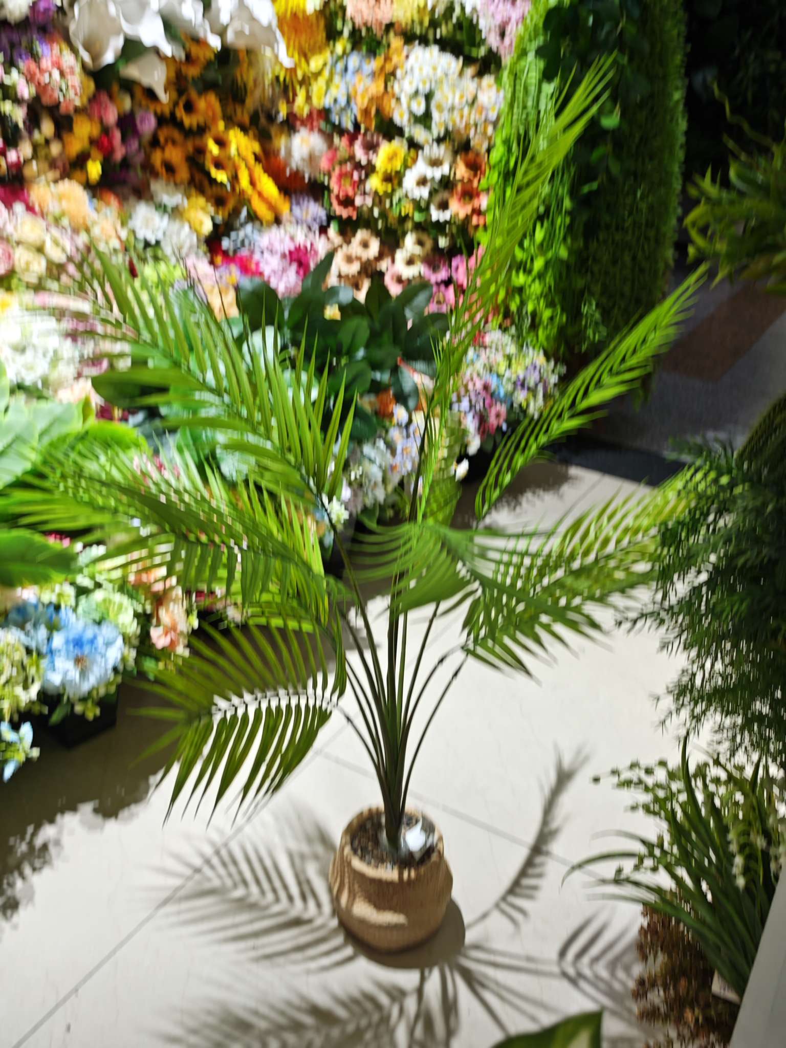 办公文化仿真园艺绿植仿真植物少儿育教花杆针织花栅栏仿真绿植装饰
