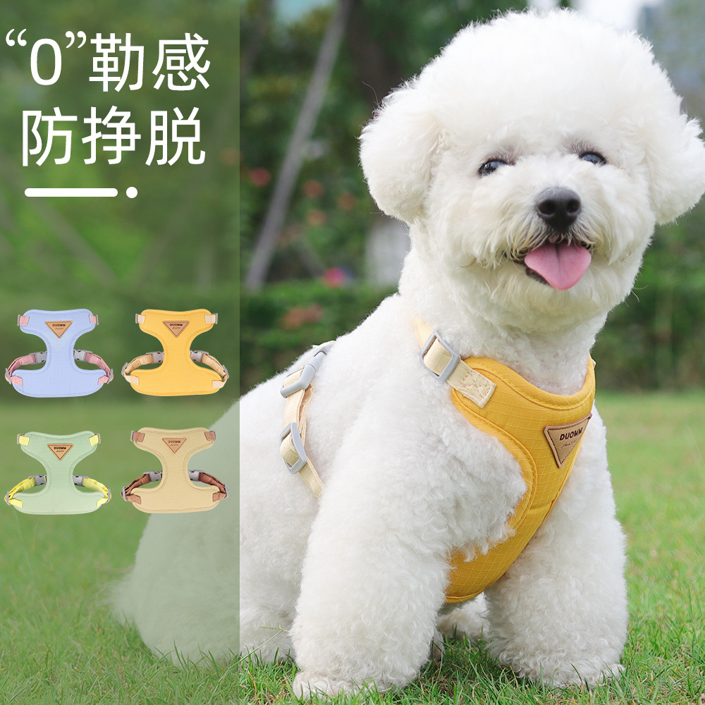 Dog leash, vest type pet leash, chest and back strap, anti-escape outdoor small dog teddy Bichon Frise dog leash details Picture