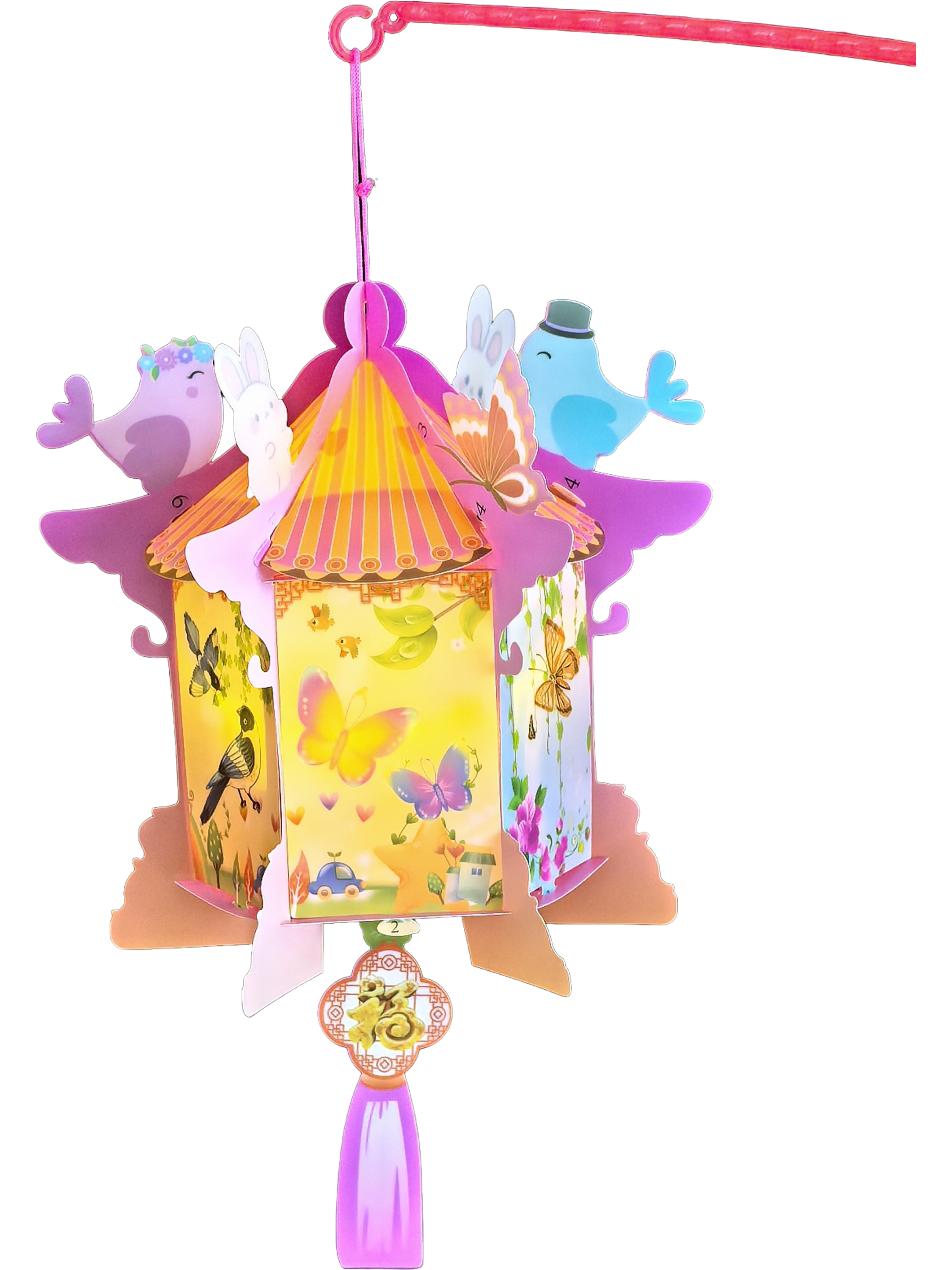 儿童手工花灯房型灯笼B1-3金翅膀玩具节日元宵中秋氛围灯笼儿童手工益智幼儿园手工作业详情6