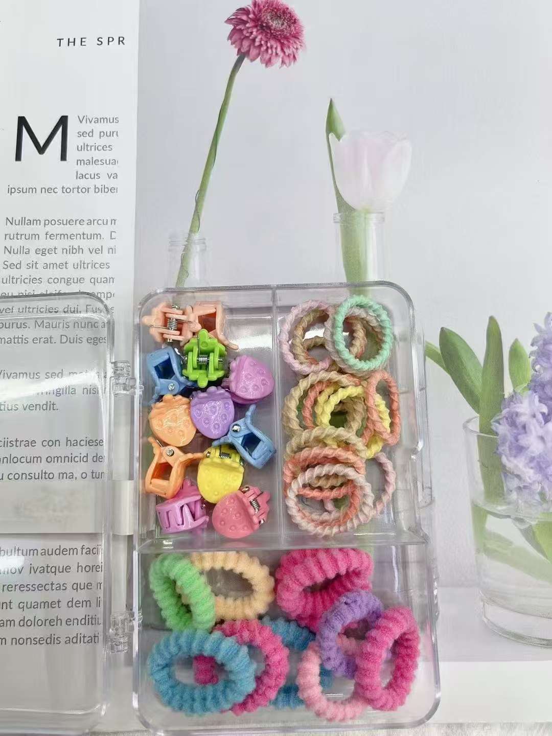 儿童饰品韩国发绳头饰女士拼接简约时尚发圈韩版发饰儿童饰品韩国套装