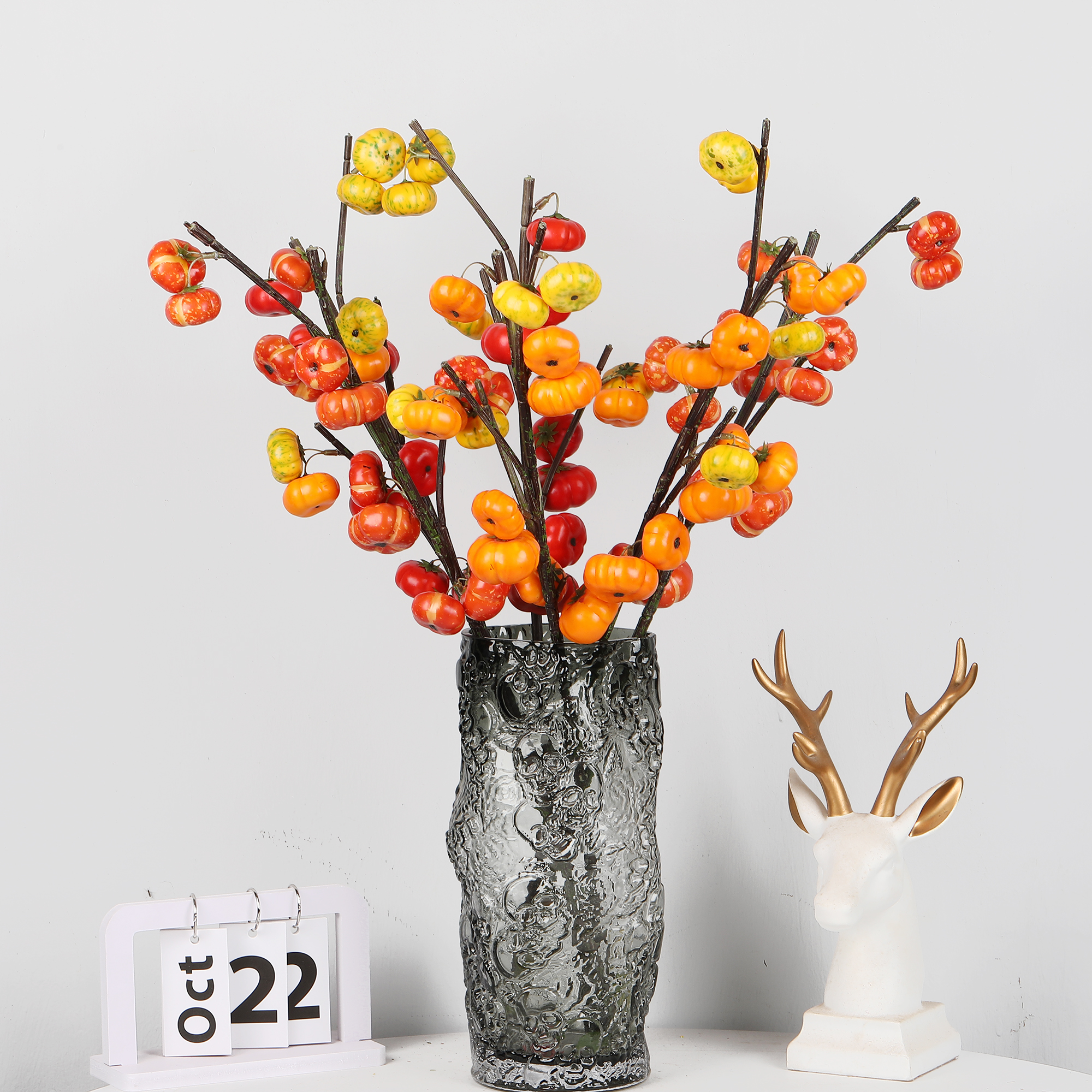 High-end simulated pumpkin fruit harvest festival decorative atmosphere props, simulated berries, housewarming home decoration ornaments, artificial flowers