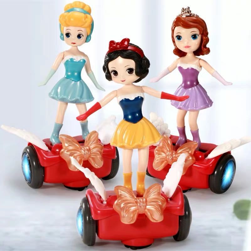 冰雪电动万向平衡车灯光音乐跳舞公主儿童女孩玩具圣诞节礼物 电动玩具详情图3