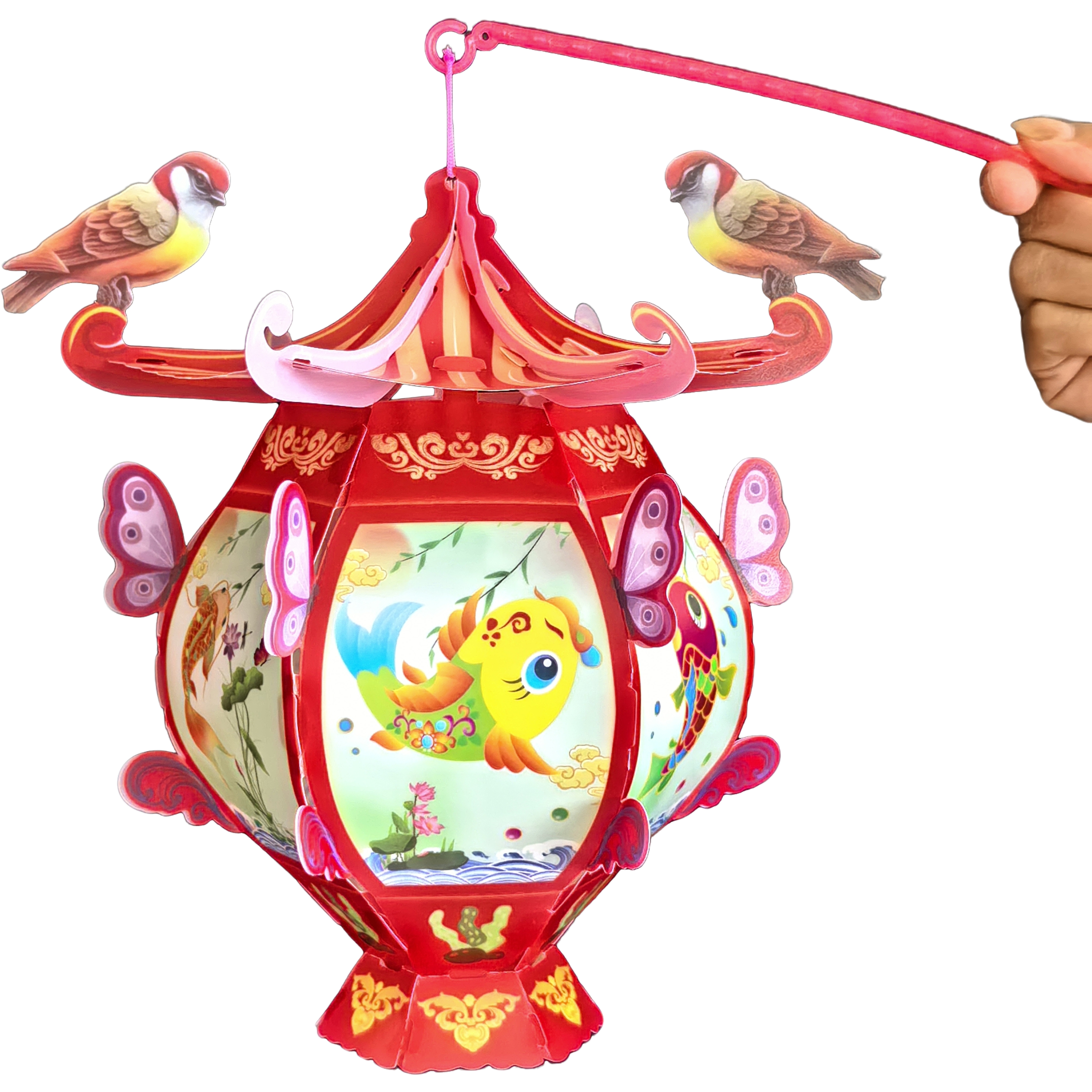 手工房型灯笼发光DIY手工制作益智玩具节日氛围装饰灯笼元宵中秋节灯笼金翅膀玩具益智玩具详情5
