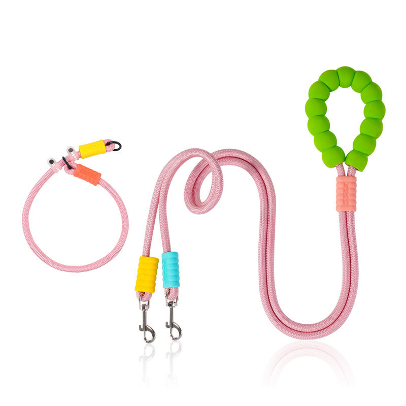 New double-ended leash, competitive-grade p leash, dog walking leash, explosion-proof collar, leash and dog supplies Item Picture