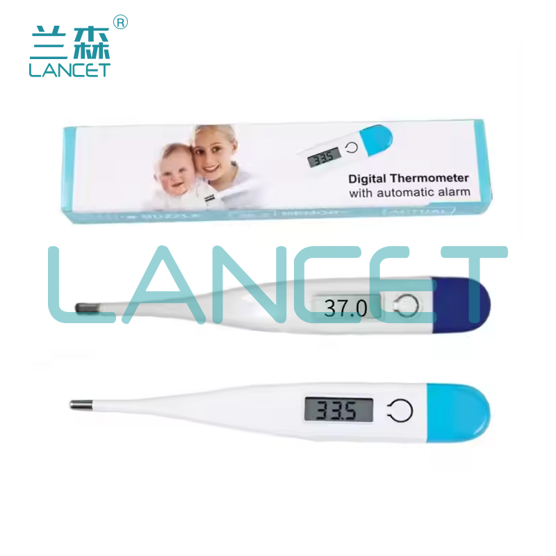 爆款外贸出口医用电子体温计口腔腋下中英文数字硬头智能测温计Digital Thermometer
